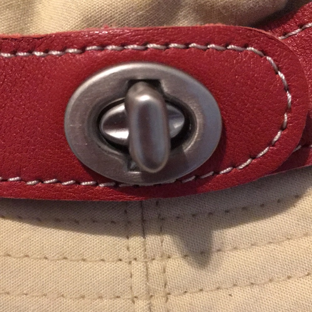 Vintage Coach Bucket Hat Baguette Red Leather Set - Picture 3 of 10
